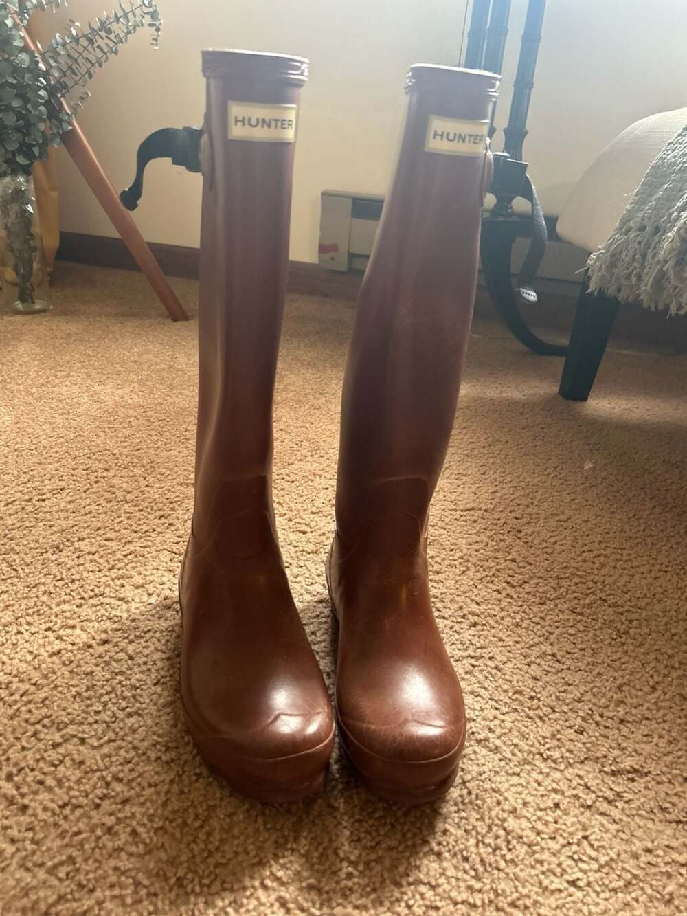 Hunter Original Tall Matte Rain Boots in Mulberry